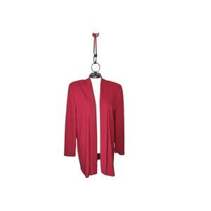 Vintage 80 Red Essentials Worthington Blazer long sleeve padded shoulders Size L